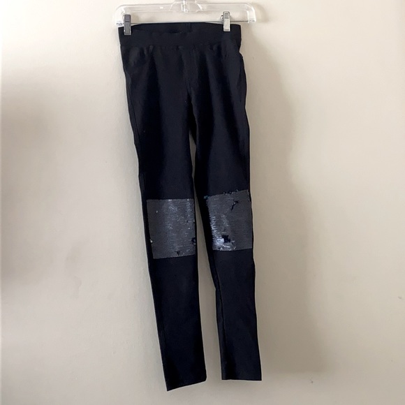 H&M Other - H&M Girls Black Jeggings sequin knees 11-12 Years
